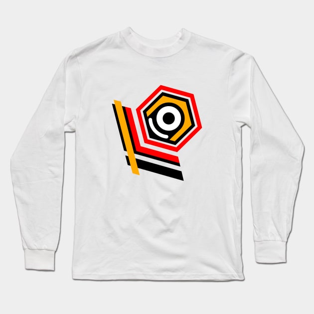 Red hexagon Long Sleeve T-Shirt by m.design1010